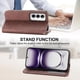 thumbnail image 2 of Funda Flip FOXDOCK para OPPO Reno 12 5G , Estilo Billetera con Diseño Rombo, Correa de Mano y Soporte, Uso Diario, 2 of 6