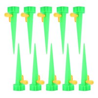 Magideal - Pinchos De Autorriego Para , Goteros Automáticos, Dispositivos De Riego, Bebedero Automático Para De Vacaciones Para Jardín, Oficina, Verde 10 Piezas