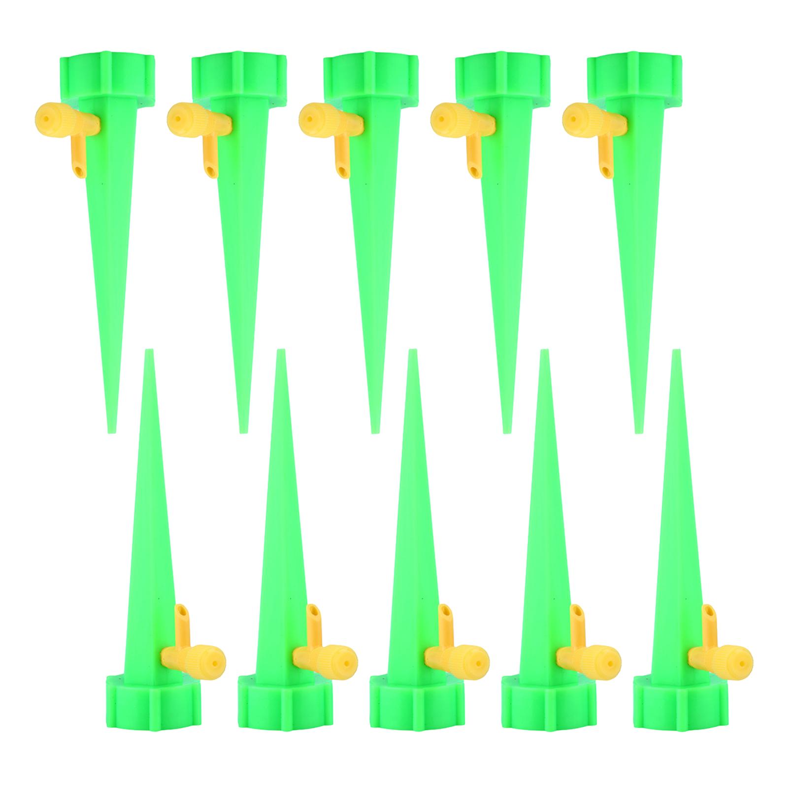 Magideal - Pinchos De Autorriego Para , Goteros Automáticos, Dispositivos De Riego, Bebedero Automático Para De Vacaciones Para Jardín, Oficina, Verde 10 Piezas