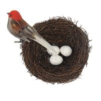 Bothyi - Naturaleza Artificial Con Huevos Jaula Decorativa Para Pájaros Para Bodas Naranja