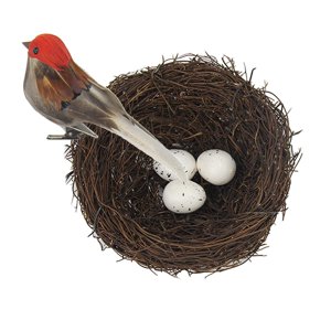 Bothyi - Naturaleza Artificial Con Huevos Jaula Decorativa Para Pájaros Para Bodas Naranja