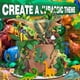 thumbnail image 4 of Decoración para tartas, diseño de dinosaurio GLAHORSE, 26 unidades, con huevos, hojas y árboles, 4 of 7