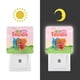 thumbnail image 3 of Sago Mini Friends Luz nocturna LED con sensor de anochecer a amanecer para dormitorio, baño, pasillo, escaleras - Lámpara LED nocturna de enchufe, 0.5W - 1 pieza, 3 of 6