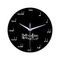 Magideal - Reloj De Pared Moderno, Relojes Musicales Decorativos Colgantes Creativos Redondos Que No Hacen Tictac Para Dormitorio, Cafetería, Decoraciones De Reg