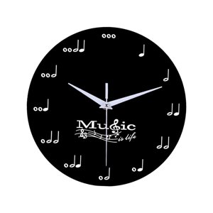 Magideal - Reloj De Pared Moderno, Relojes Musicales Decorativos Colgantes Creativos Redondos Que No Hacen Tictac Para Dormitorio, Cafetería, Decoraciones De Reg