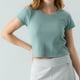 thumbnail image 1 of Polera Waffle Manga Corta Flores Mujer 50378-75, 1 of 3