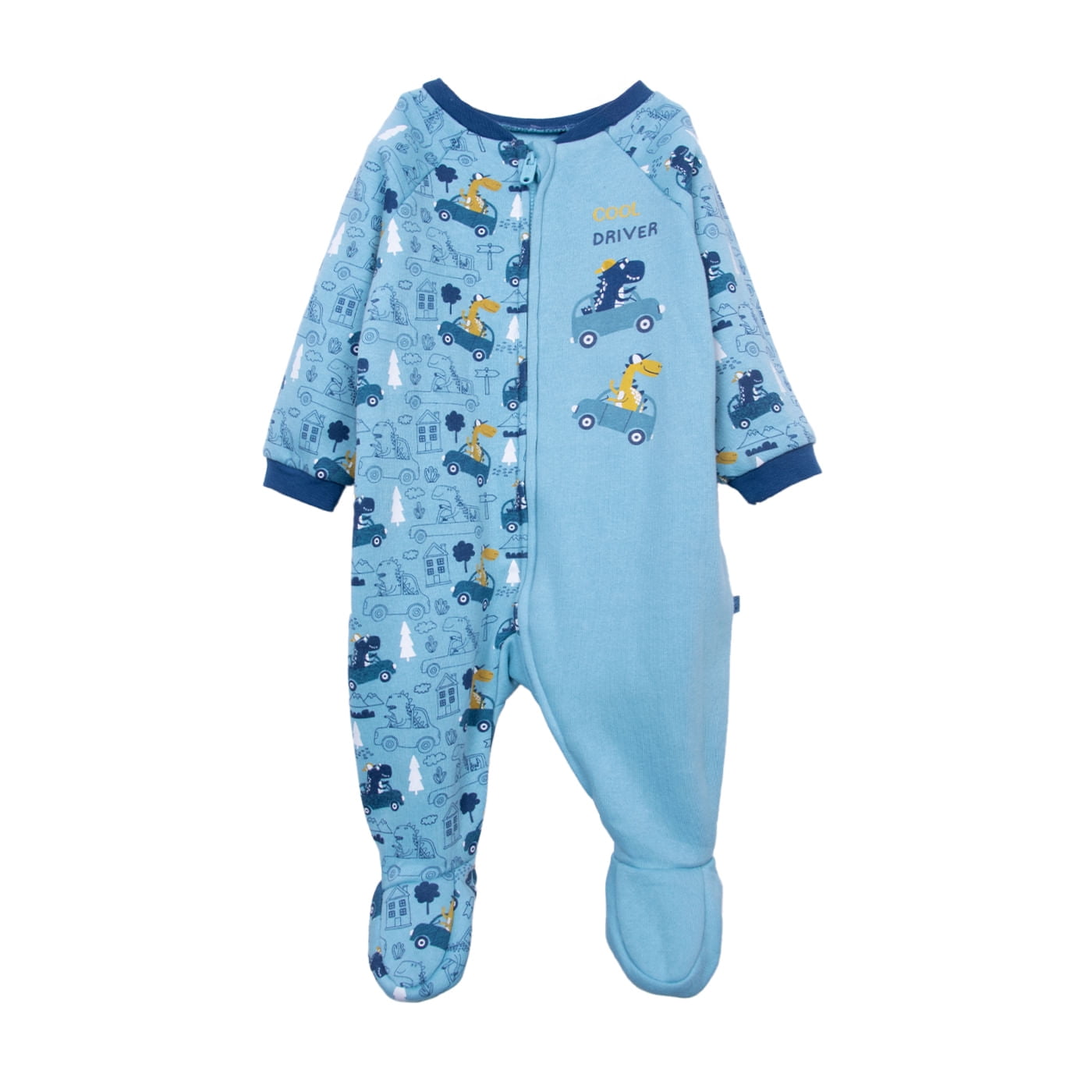 Pillin - Pijama Bebé Niño Enterito Dino Brilla En La Oscuridad Azul