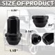 thumbnail image 2 of Juego de 24 tuercas de rueda Gdydi M14X2.0 13/16” (54 mm) negras, 2 of 8