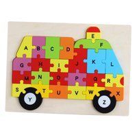 Magideal - Abc Animal Puzzle Animal Letters Block Toys Paciencia Desarrollo Juguete Montessori Traning Memory Abc Letter Puzzle De Madera Para Regalo Niños Niñas Ambulancia
