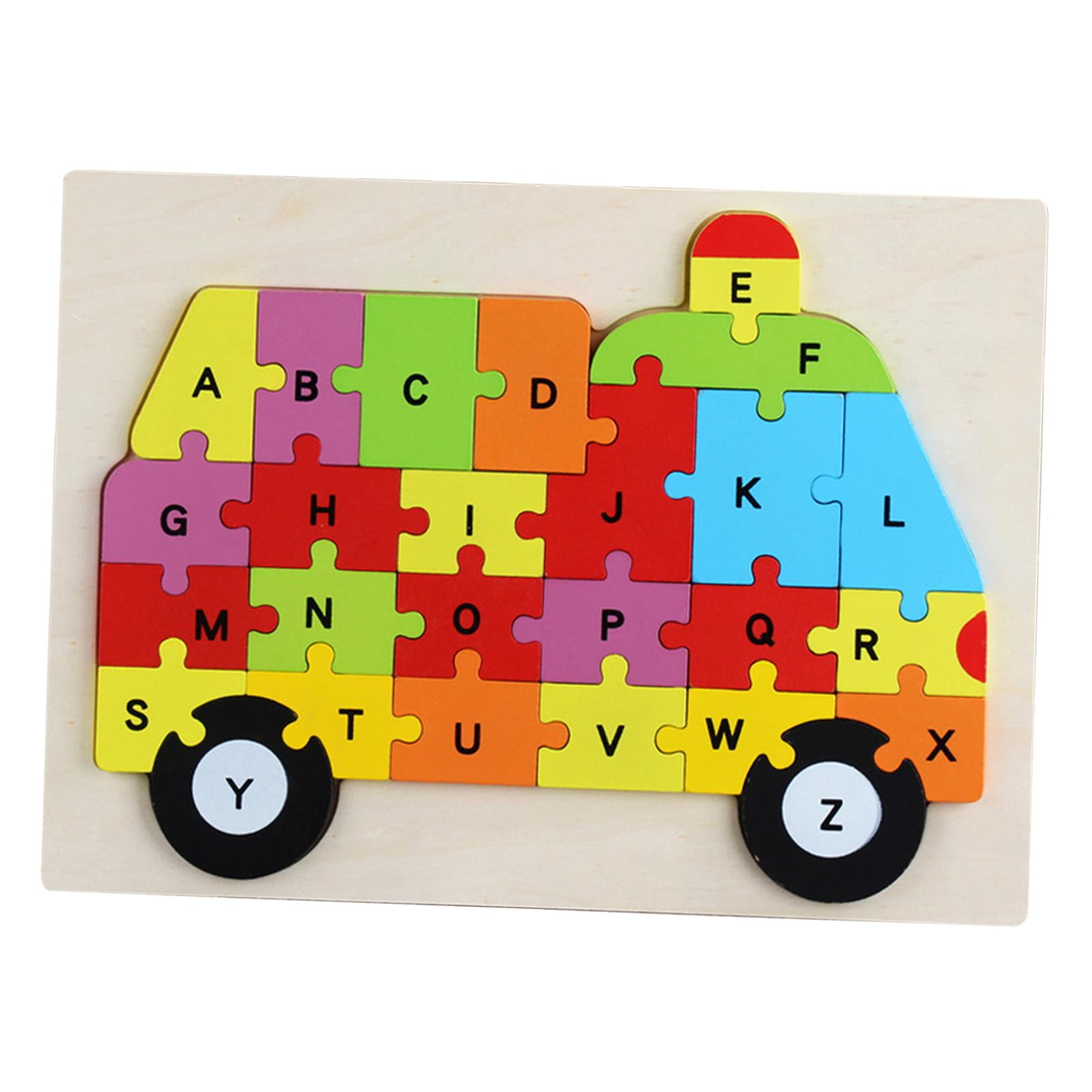 Magideal - Abc Animal Puzzle Animal Letters Block Toys Paciencia Desarrollo Juguete Montessori Traning Memory Abc Letter Puzzle De Madera Para Regalo Niños Niñas Ambulancia