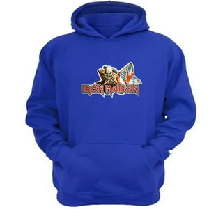 Genérico - Polerón Canguro Iron Maiden Azul Talla Xs Unisex