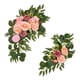 thumbnail image 2 of Arco de flores para boda, flor de seda, vegetación rústica, decoración versátil, de puerta de pared de recepción, decoración de fondo de hojas Rosa, 2 of 5