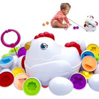 Oem - Juego Encaje Educativo Gallina Montessori Blanco