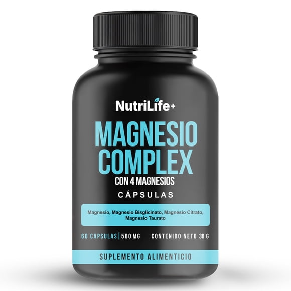 Magnesio Complex Con 4 Magnesio 60 Capsulas Nutrilife+