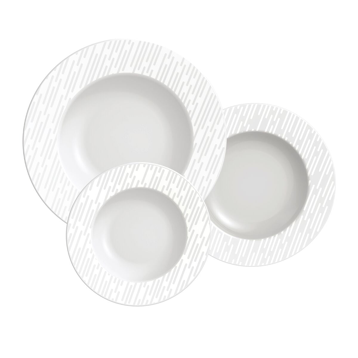 Juego 12 Platos Tramontina Línea Marie Porcelana