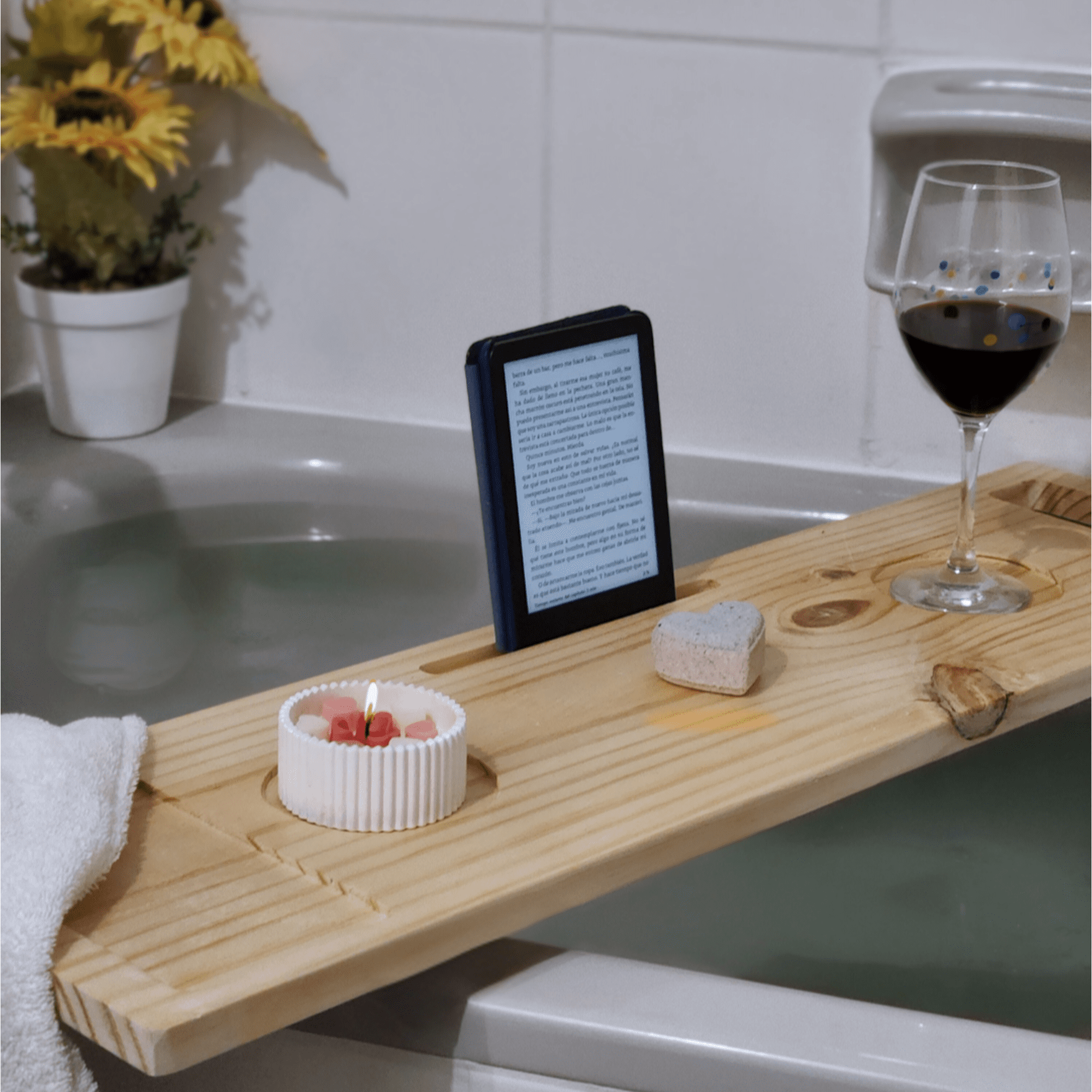 Amaru Skincare - Bandeja De Pino Para Tina | Tu Spa Personal En Casa