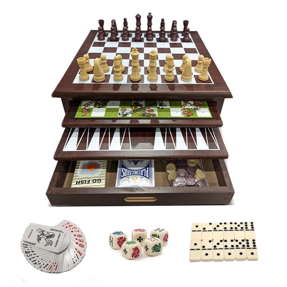 Juego de Mesa Bundaloo 15‑en‑1 de Madera 30 × 30 × 14 cm