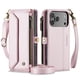 thumbnail image 2 of CaseMe Funda de Cuero para iPhone 17 Pro Max de 6.9 Pulgadas con Billetera [Bloqueo RFID] con Ranura para Billetes con Zíper y 10 Tarjeteros, Correa de Hombro Magnética de Cuero PU Suave para Mujer, 2 of 12