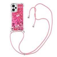 Funda Foxdock Para Xiaomi Poco F5 5G Con Cuerda Ajustable, Brillo Líquido, Protección Antigolpes Y Lente – Ideal Para Regalo