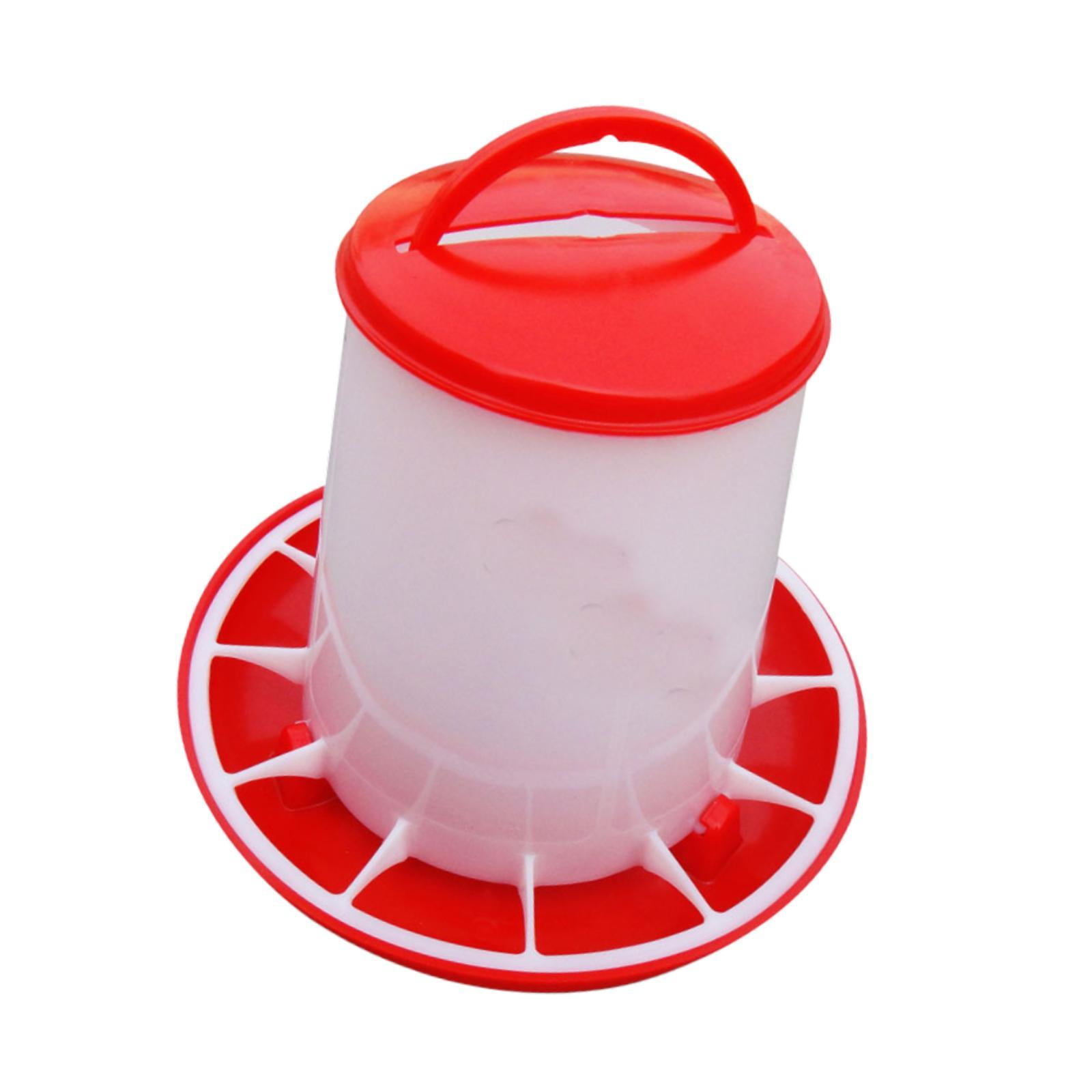 Magideal - Comedero Para Pollos Dispensador De Alimento Cubo De Alimentación Y Bandeja Para Aves De Corral De Plástico Pp Resistente Adecuado Para Cría En Granj 15 Kilos