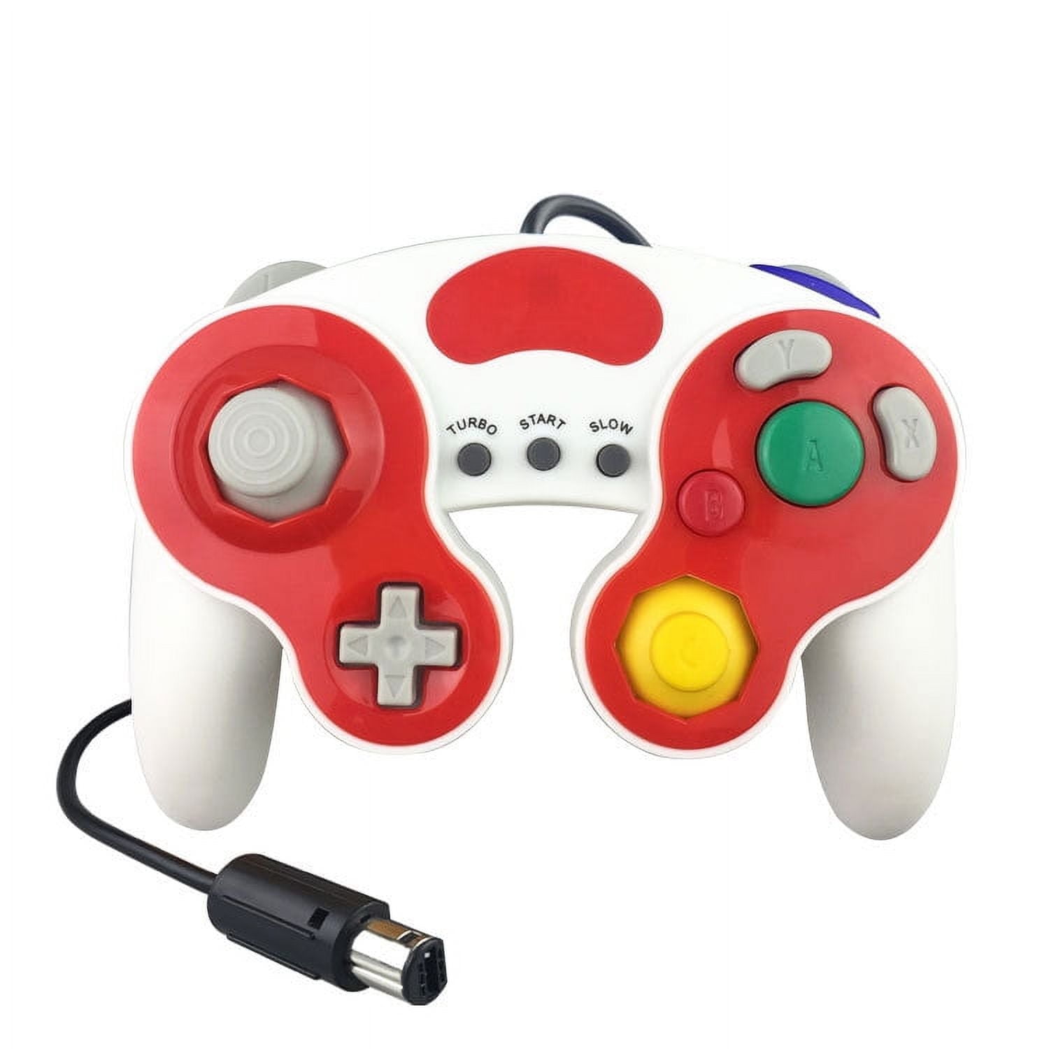 Gamepad Con Cable Aaronmei Para Wii Ngc Control Gamecube Blanco Rojo