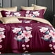 thumbnail image 2 of Sabana estampada con flores burdeo 2 plazas, 2 of 3