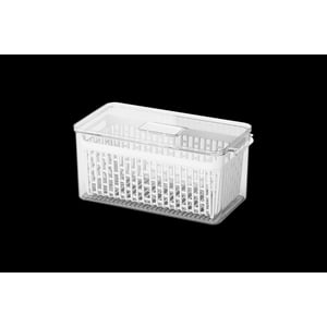 Coza - Organizador De Refrigerador Con Cesta 6 L Dry Cristal Blanco