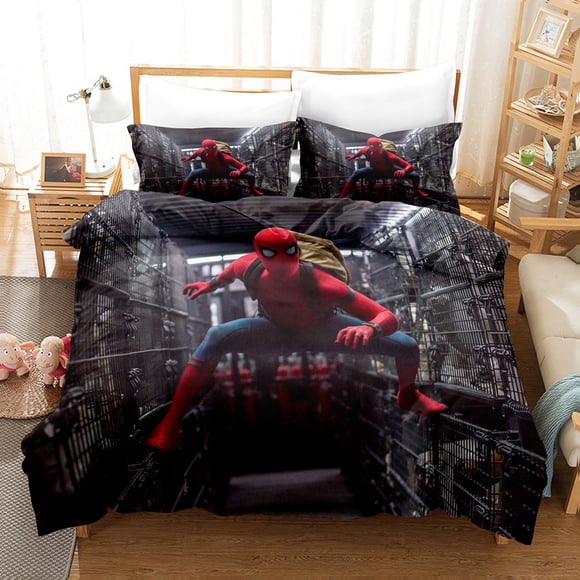 Spider Ma-n Spider M-an Bedding Set Sheet Set for Kids Adults,All Season Lightweight