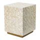 thumbnail image 1 of Taburete auxiliar Accent Benjara Square Capiz crema/dorado, 1 of 5