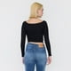 thumbnail image 2 of Polera Mujer Sin Hombros Manga Larga Negro Corona, 2 of 5