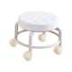 thumbnail image 5 of Asiento De Rodillo Bajo PU Cuero Acolchado Pequeño Taburete Con Ruedas De Baja Altura, 5 of 5