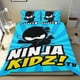 thumbnail image 1 of Niños Ninja Conjunto de sábanas temático, trío de piezas, cómodo y amigable con la piel, diseño único, regalo de decoración para el hogar para familiares, amigos y fans, 90 cm * 190 cm, 1 of 6