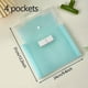 thumbnail image 1 of 4 Pockets Expanding File Organizer With Handle, Expandable File With Lable Organizer Fit For Student 9.4*12.2in A4 Letter Size Able To Hold 50 Sheets Paper Color Cute Purple Pink Blue Green White, 1 of 5