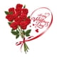 thumbnail image 1 of Etiqueta Engomada De La Ventana Del Día De San Valentín, Calcomanía Artística De Rosas Para Fiesta, Aniversario De Boda, Estilo D, 1 of 5