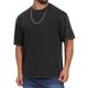 thumbnail image 1 of INSPIRE CHIC Camiseta de Hombre Retro Desgastada Cuello Redondo Manga Corta Sólida XL Negro, 1 of 5