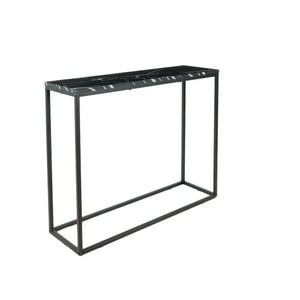Habita2 Chile - Arrimo Black Mdf Simil Marmol Metalico Negro