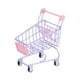 thumbnail image 2 of Mini Carrito De Compras Muebles De Casa De Muñecas Decoración De Escritorio Soporte De Maquillaje Caja De Almacenamiento Púrpura, 2 of 3