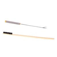 Magideal - Accesorio Práctico Para Jaulas De Aves Con Diseño Innovador Y Mango Antifatiga Para Eliminar Suciedad En Ángulos Adecuado Para Cría Y Cuidado De Aves Mango De Plata