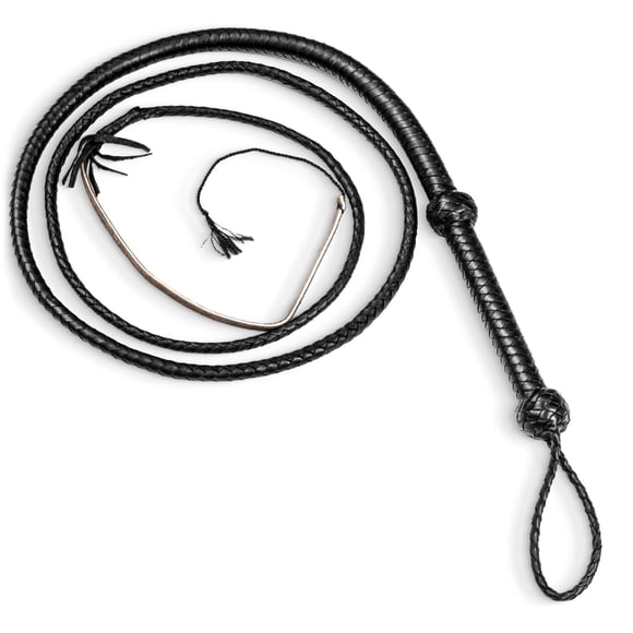 Fusta de entrenamiento ecuestre LB'S WHIP de 91 cm, cuero vacuno