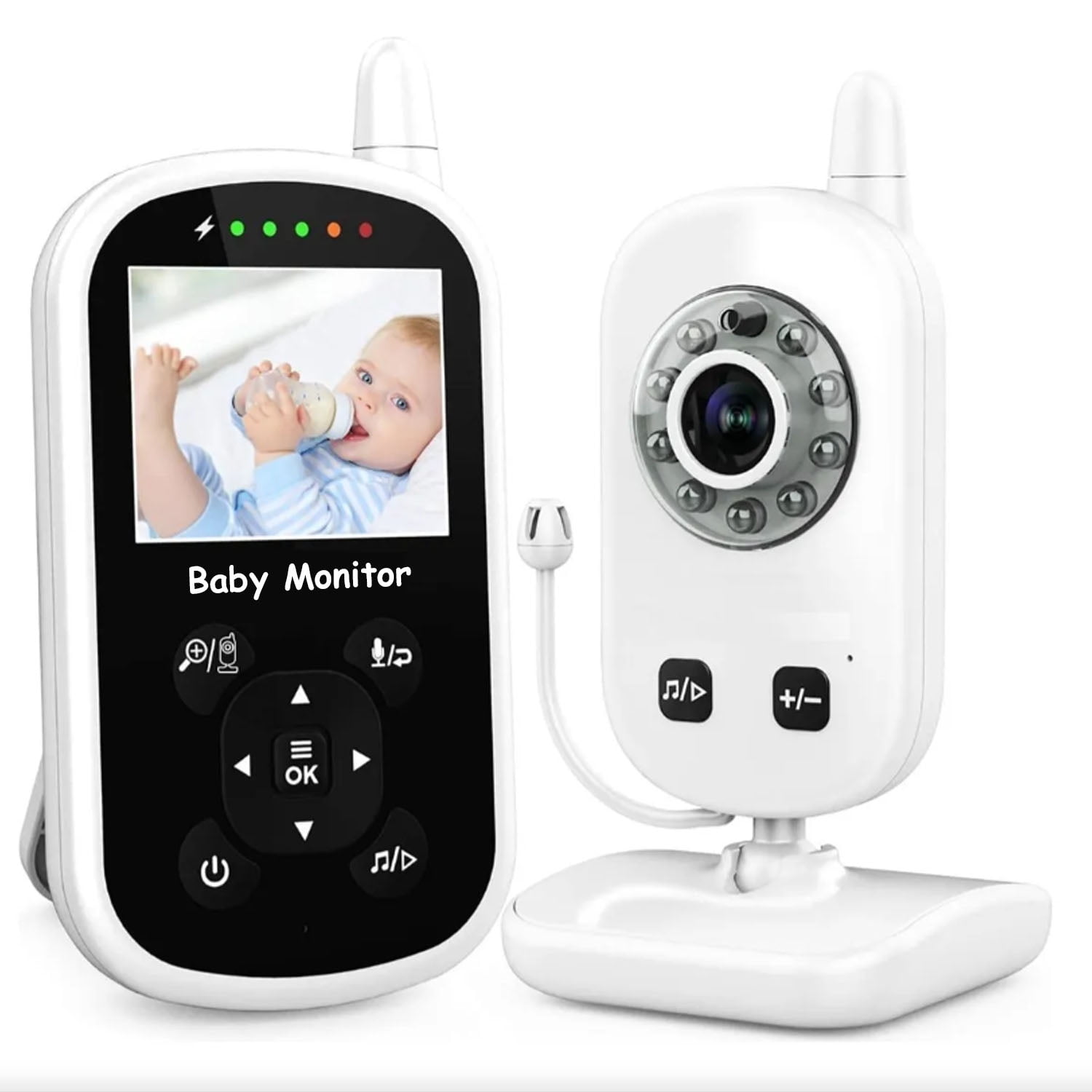 Kidstar - Cámara Monitor Bebé Visión Nocturna Y Micrófono Uu24