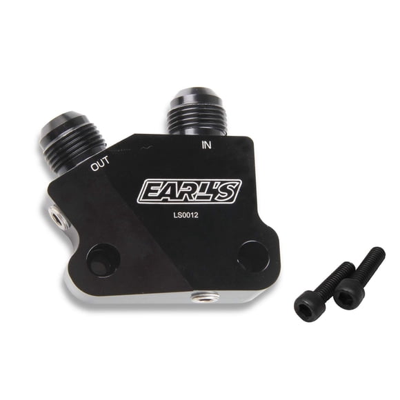 Adaptador para enfriador de aceite Earl's LS Side Mount Billet Aluminium