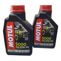 Pack 2 Aceite Moto 20W50 Semi-Sintetico 4T 1L Motul Original