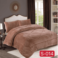 Todostore - Cobertor Plush Con Chiporro 2 Plazas Color Cafe Liso