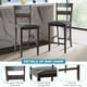thumbnail image 3 of Juego de 4 taburetes de bar COSTWAY, altura de mostrador de 64 cm con asiento acolchado, 3 of 3