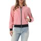 thumbnail image 1 of INSPIRE CHIC Chaqueta de Mujer Casual con Cremallera Chaqueta Bomber Cortavientos con Bolsillos S Rosa Rosa, 1 of 6