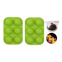 Genérico - 2 Molde Silicona Media Esfera Molde Silicona Media Esfera