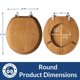 thumbnail image 5 of Asiento de inodoro Mayfair, chapa de roble natural, madera redonda, 5 of 7