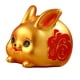thumbnail image 2 of Estilo Chino Lucky Rabbit Money Bank Bunny Figuritas Estatua Coleccionable Aureate, 2 of 5