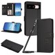 thumbnail image 1 of Funda Cartera Trébol para Google Pixel 8 con Ranuras Tarjetas y Carga Inalámbrica Negro, 1 of 6