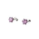 thumbnail image 1 of Pendientes Punto Luz Piedra Gema Moissanita Rosa Certificado, 1 of 3